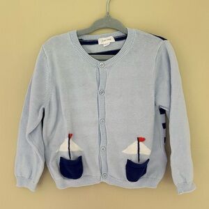 Angel Dear Sailboat Cardigan Sweater 18-24 Months